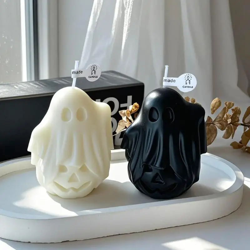 Halloween DIY Kürbis-Geist-Silikonform Antihaftbeschichtet für Duftkerzen, Gips, Harz-Ornamente, Heimparty-Geschenke – Detail 7