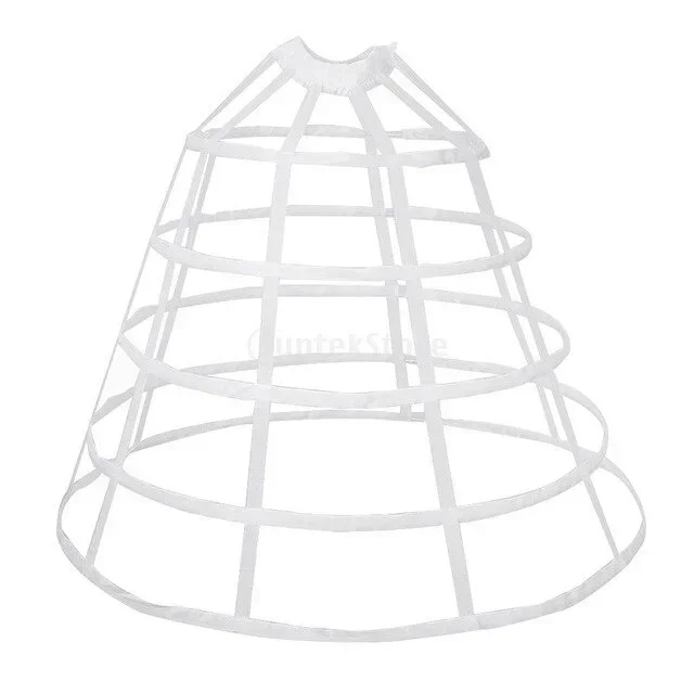 Women Gothic Lolita Birdcage3/4/ 5 Hoop Petticoat Underskirt Medieval Victorian Circle Fishbone Crinoline Pannier image 4