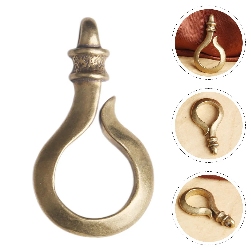 

Keychain Hook Brass Buckle Hooks for Ornaments Vintage Delicate Keychains Keyring Pendant Decor Man