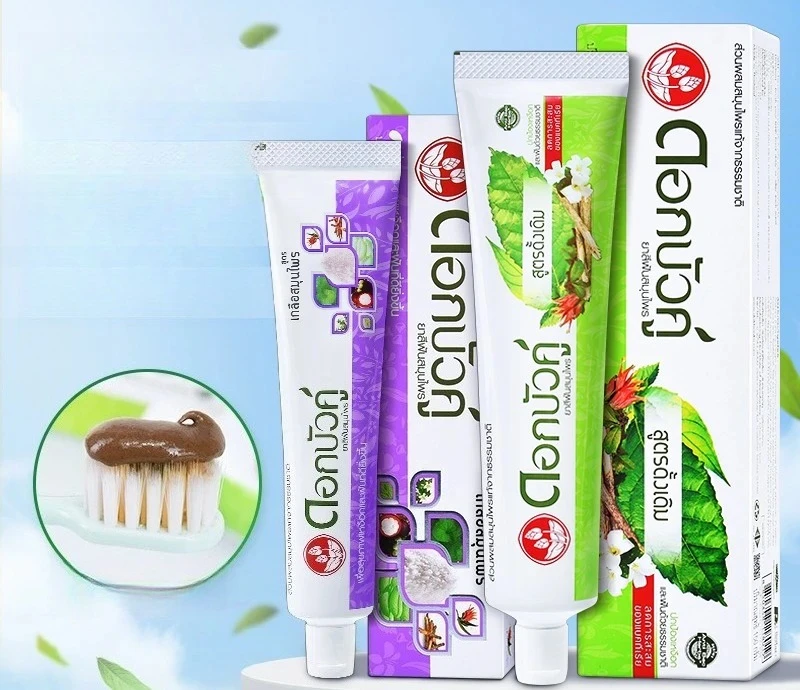 Thai Herbal Toothpaste 150g, For Teeth Whitening, Fresh Breath & Gum Care, Stain Removal