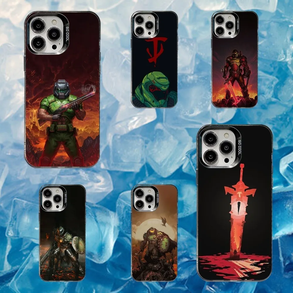 

Game D-Dooms Phone Case For iPhone 16,15,14,13,12,11,Mini,Pro,SE,MAX White Matte Shockproof Cover