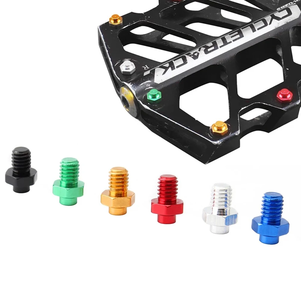 Colorful MTB Anti Slide Screw CNC Mountain Bike M4 Anti-Skid Nail Bicycle Pedal Bolts Pedal Screws Fixed Stud