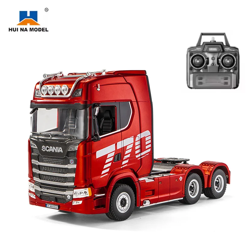 

Huina 1501 Car Head 770S V8 1/18 RC Alloy Tractor Truck 19CH 2.4G Engineering Trailer Truck with Light and Sound Toys