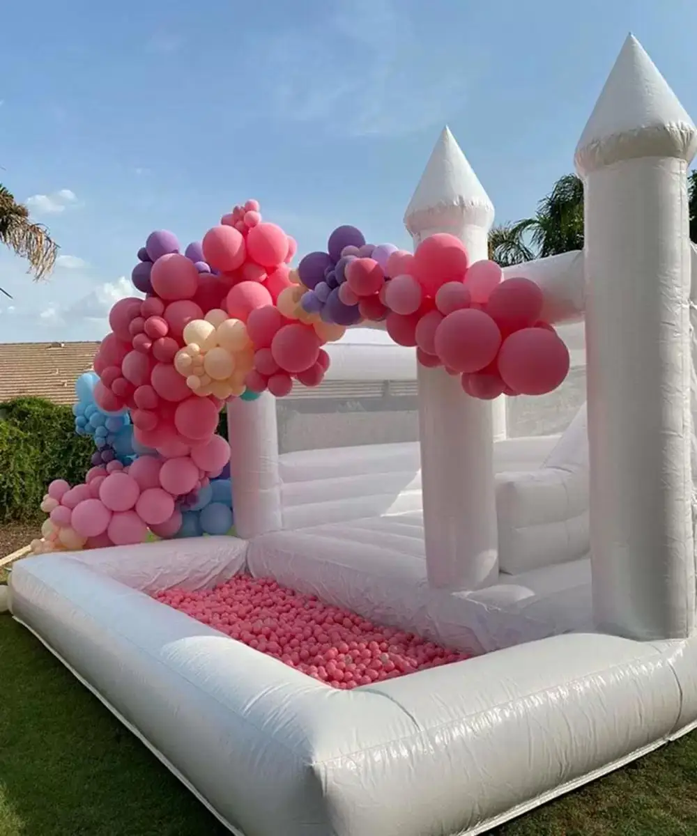 With Slide Inflatable Bouncy Castle Combo Wedding Jumper Bouncer for Kids Audits Commercial Included Blower Free Ship