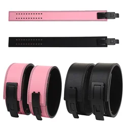 Lever Buckle Belt Powerlifting Fitness Strong Pull Squat Training Leather Waist Support Bodybuilding Lifting Gym Weightlifting