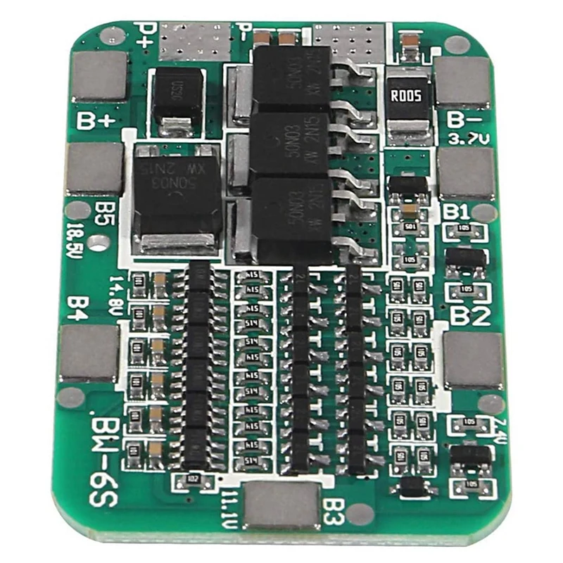 3 Pcs 6S 15A 24V PCB BMS Battery Protection Board For Li-Ion Lithium 18650 Battery Packs Lipo Cell Module