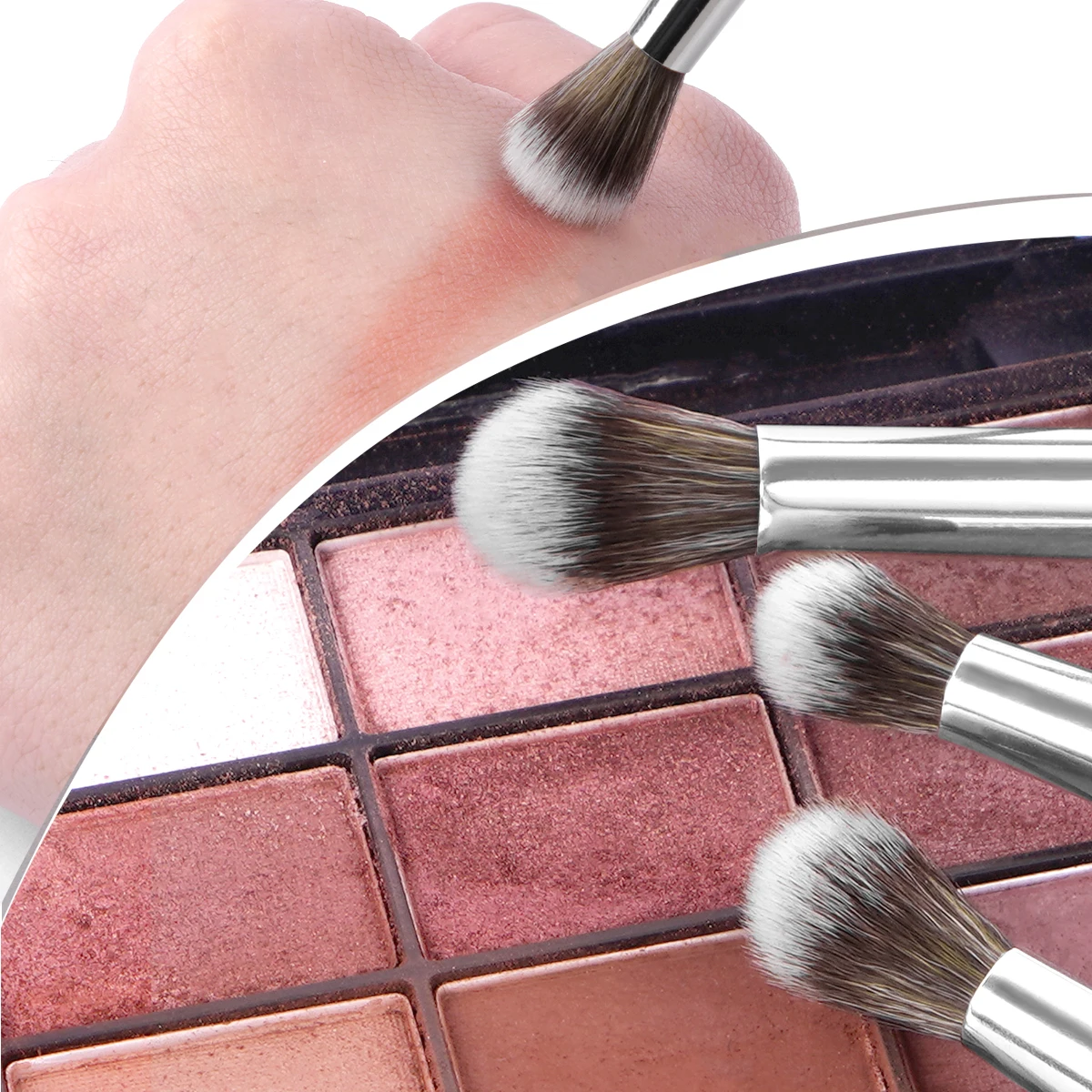 Kit de pinceaux de maquillage, 5 pièces, brosse anti-cernes, fard à paupières, poils souples, brosse Shader, cosmétique pour le visage, outils de maquillage de beauté