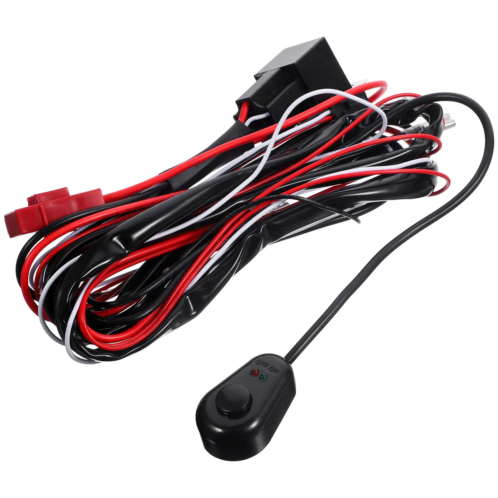 Universal Wiring Harness Kit LED Light Bar Inline Fuse 40A Relay Rocker Switch Surge Protection Easy Install Light Bar Wire