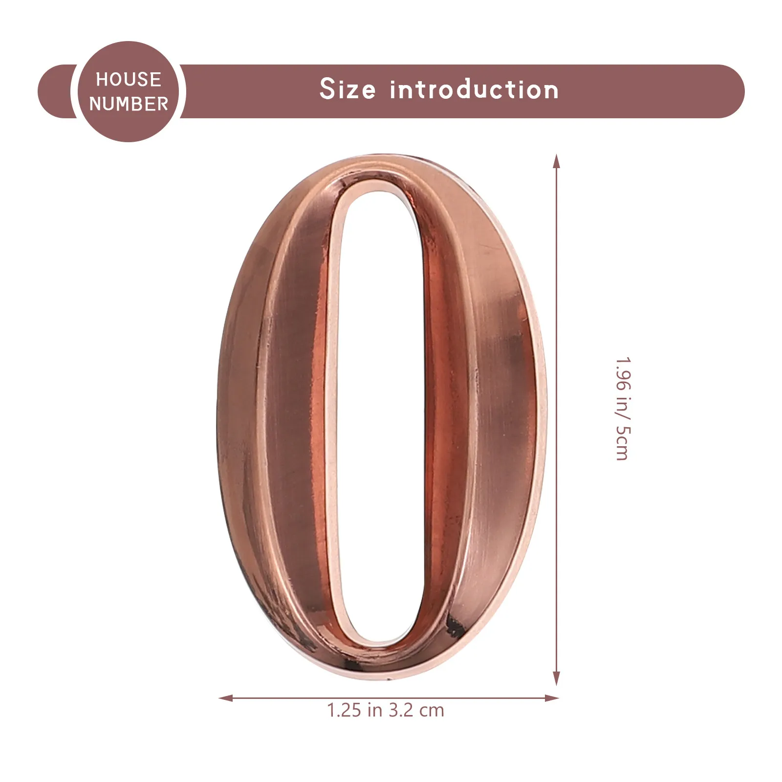 Strong Texture ABS Resin Door Number Sticker for Long Term Use Home Office Hotel Mailbox Street Address Number Decorative