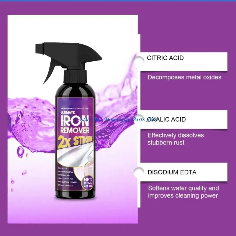 P9FD Professional Metal Rust Remover 120ml Sprays for Vehicle Bikes & Equipment Use