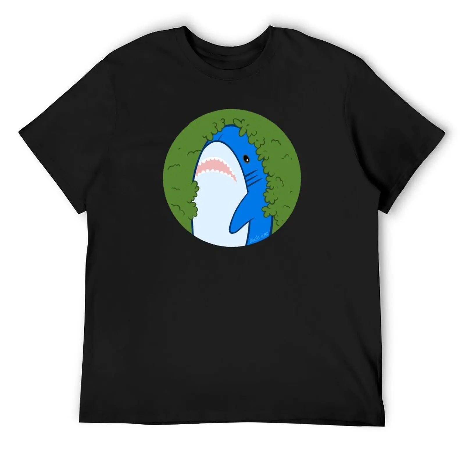 

Blahaj/shark: Back into the Bushes (meme) T-Shirt man t shirt Man t-shirt football t shirt Men's t shirts