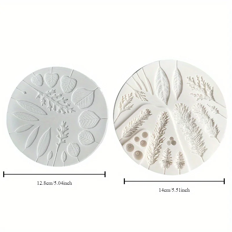 2pcs/set Silicone Mold for Leaf & Pine Cone Wreaths - Versatile Crafting Tool for Candles Soaps Clay & Resin Projects