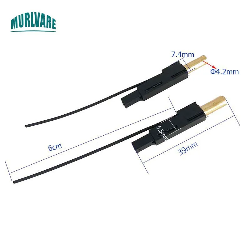 2Pcs 3.9cm*0.42cm*0.42cm Piezoelectric Spark Electronics Piezo Igniter For Dupont Lighters Parts Replacement