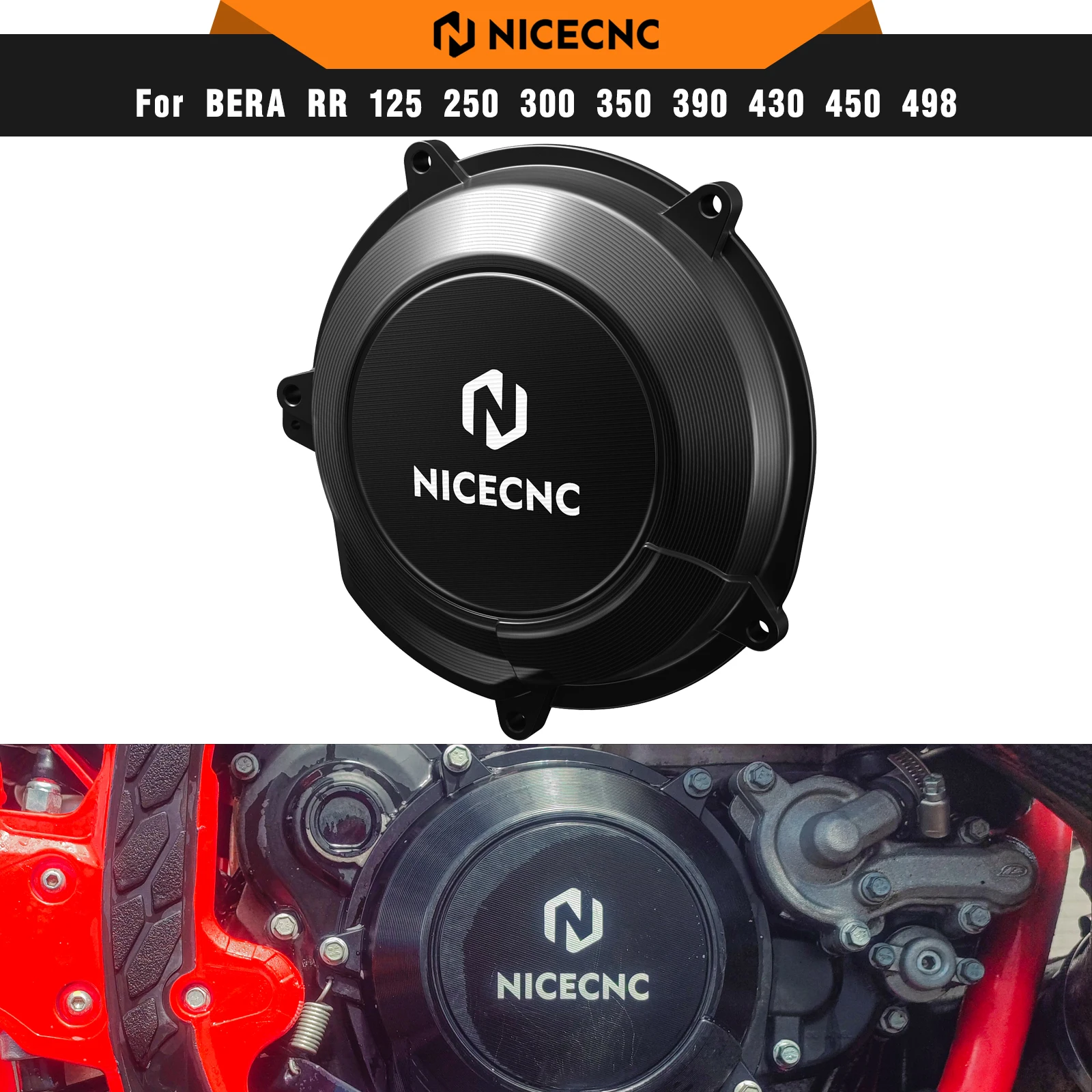 NICECNC For Beta Enduro RR 300 RR 250 Racing 2018-2025 Reinforced Clutch Cover Guard For Beta X-Trainer 300 X-Trainer 250