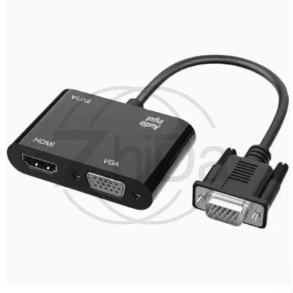 VGA to HDMI + VGA one-to-two converter Computer VGA one in two out high-resolution video same screen device dual screen