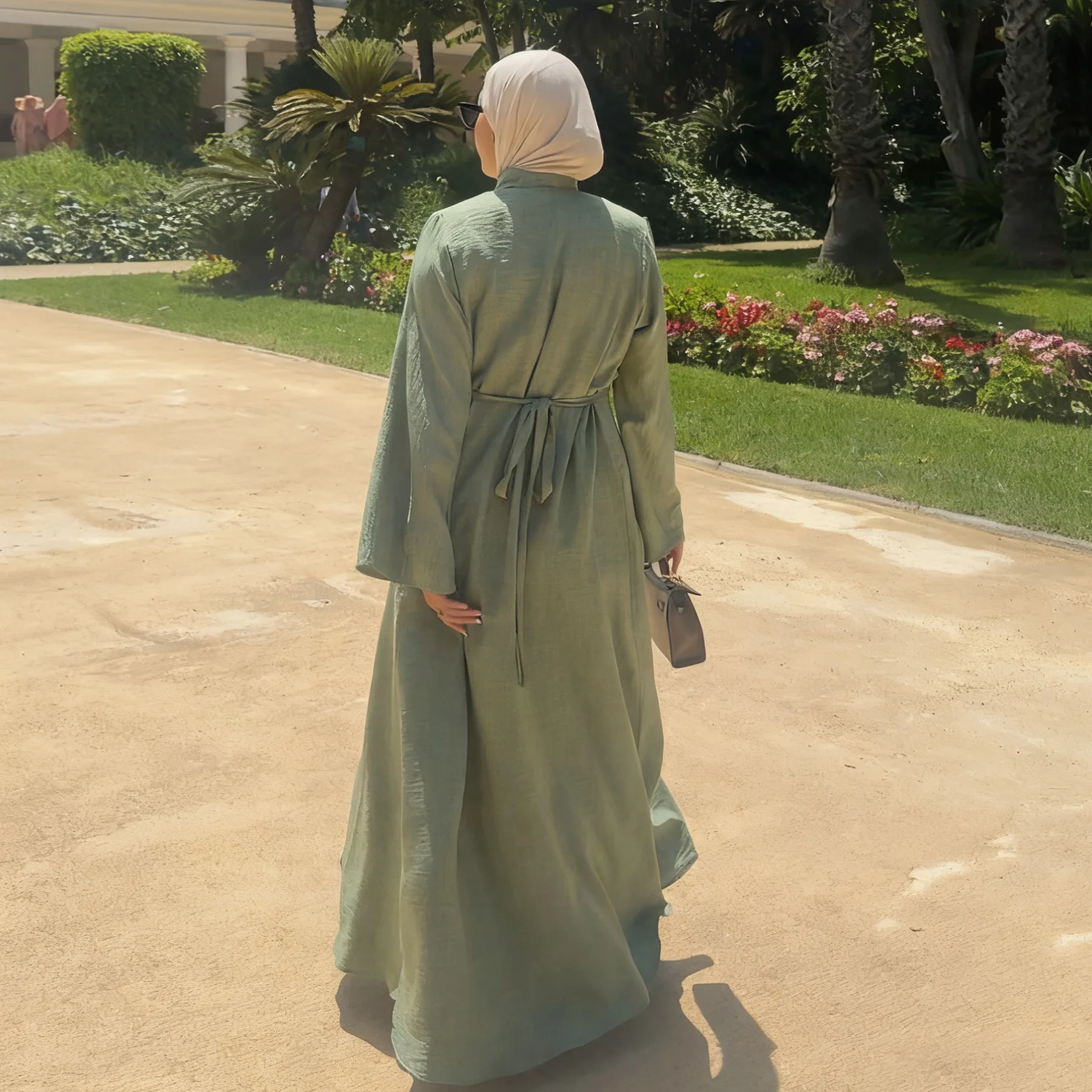 Eid Abaya abierta de 2 piezas con vestido interior conjunto moda musulmana ropa islámica para mujeres Abayas Dubai bata caftán marroquí de lujo