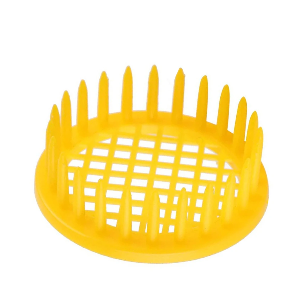 Round Push In Mark Cage Marking Plastic Needle Introduction Ring Locate Spot In Comb Isolate Trap Queen Against Beekeeping 2PCS