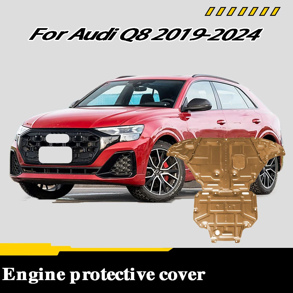 

For Audi Q8 2019-2024 2.0T 3.0T Engine Chassis Shield Splash Bottom Protection Board Car Accessories Under Cover