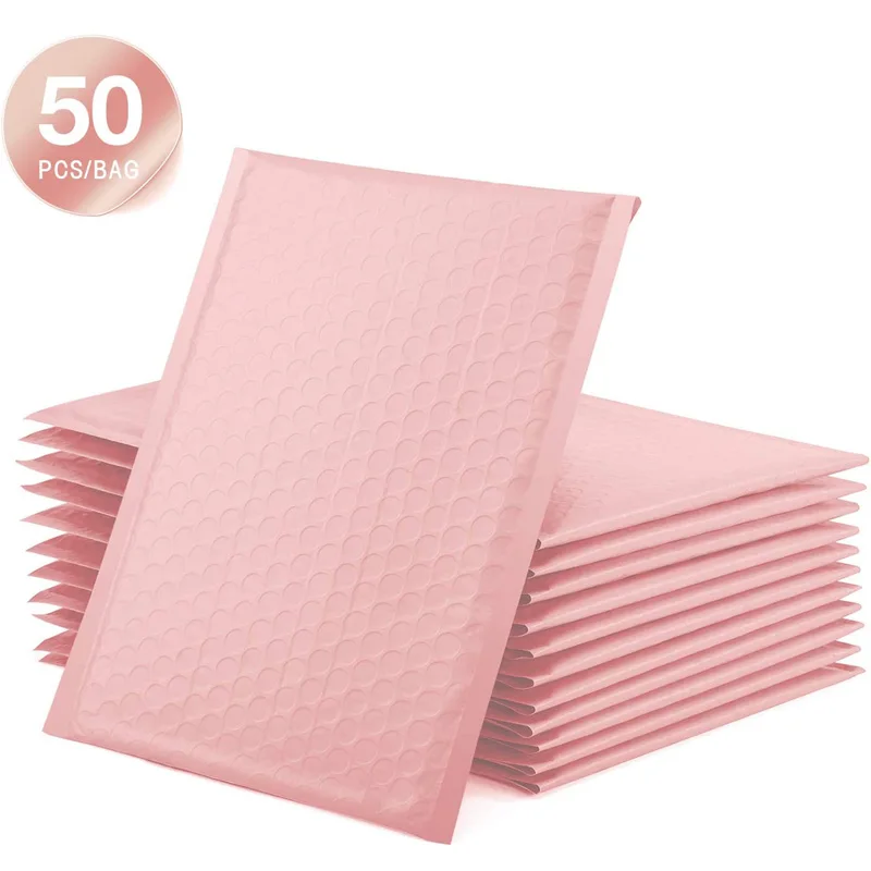 mailer poly pink bubble acolchoado mailing envelopes para envio mailer gift packaging self seal bolsa bubble padding bubble 50 pcs 01