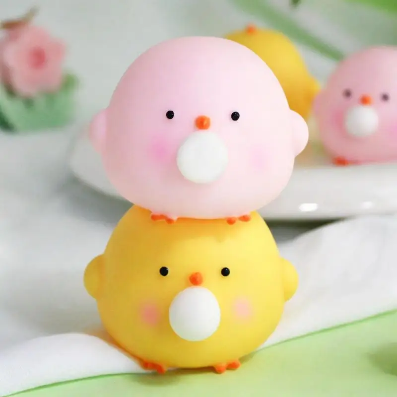 Lovely Bubble Blowing Chick Squeeze Toy Soft Stress Relief Fidget Toy Anxiety Reducing Party Ornament Gift For Kids Adults Daily