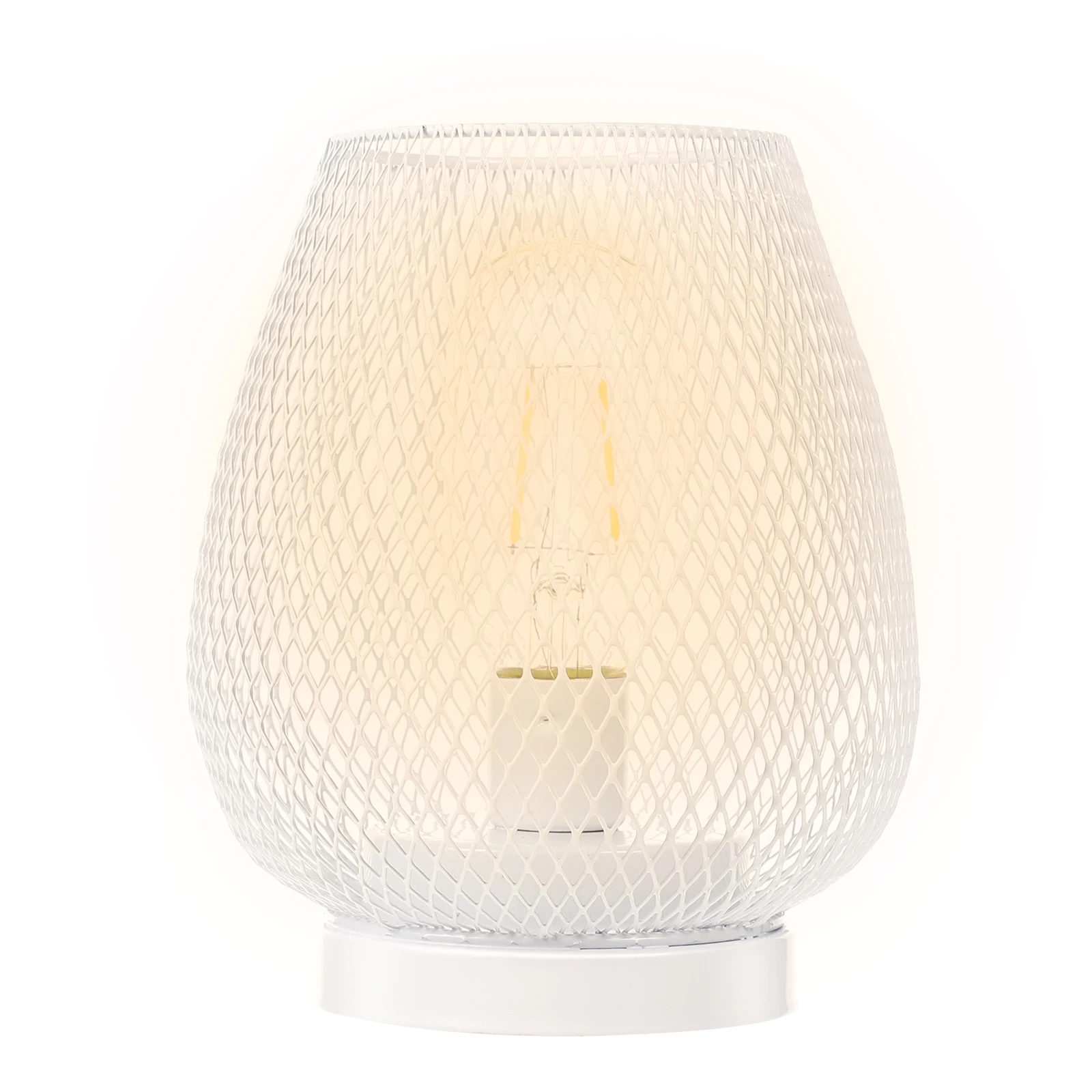 

1Set Cage Shape LED Desk Lamp Retro Bedside Night Light with Protective Cover Creative Decorative Household Lamp for Living Room