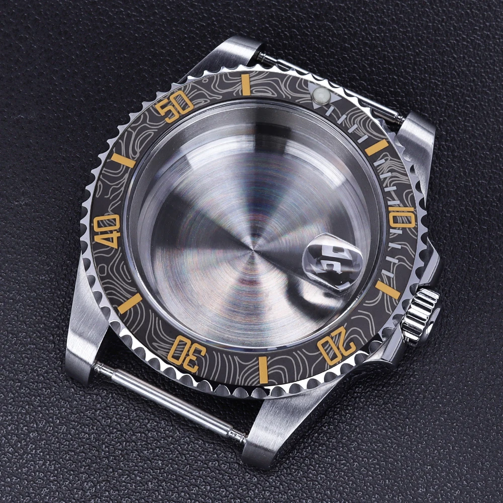 40mm Sliver Watch Case With Sapphire Crystal 120 Click For NH35 NH36 NH34 ETA2824 PT5000 Miyota8215 ETA2836 Movements 28.5mmDial