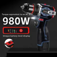 16.8V Brushless Electric Drill 80NM 2 IN 1 Cordless Drill 10MM Chuck Mini Electric Screwdriver Tools Lithium Ion Battery