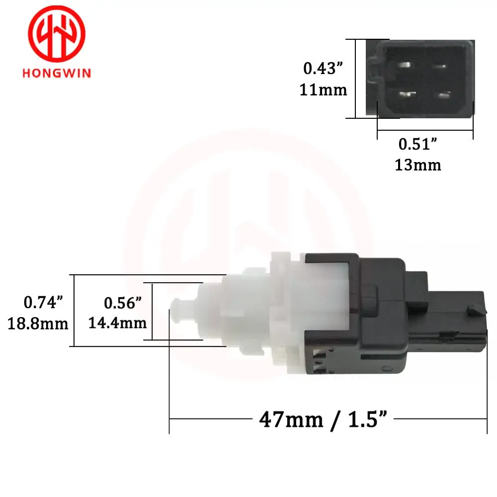 Interruptor de lámpara de freno para coche, accesorio de 4 pines para Fiat, Alfa Romeo, Lancia, PEUGEOT Boxer 46840510, 60669020,60816501,60801906