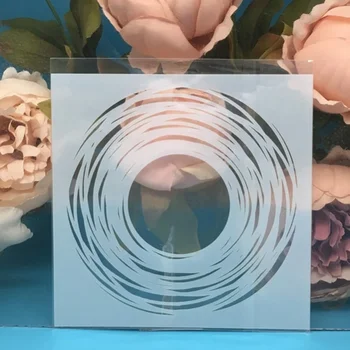 Pochoirs de superposition pour peinture murale, Scrapbook, coloriage, gaufrage, Album décoratif, modèle de carte en papier, 13cm, 5 pouces, trou noir, bricolage