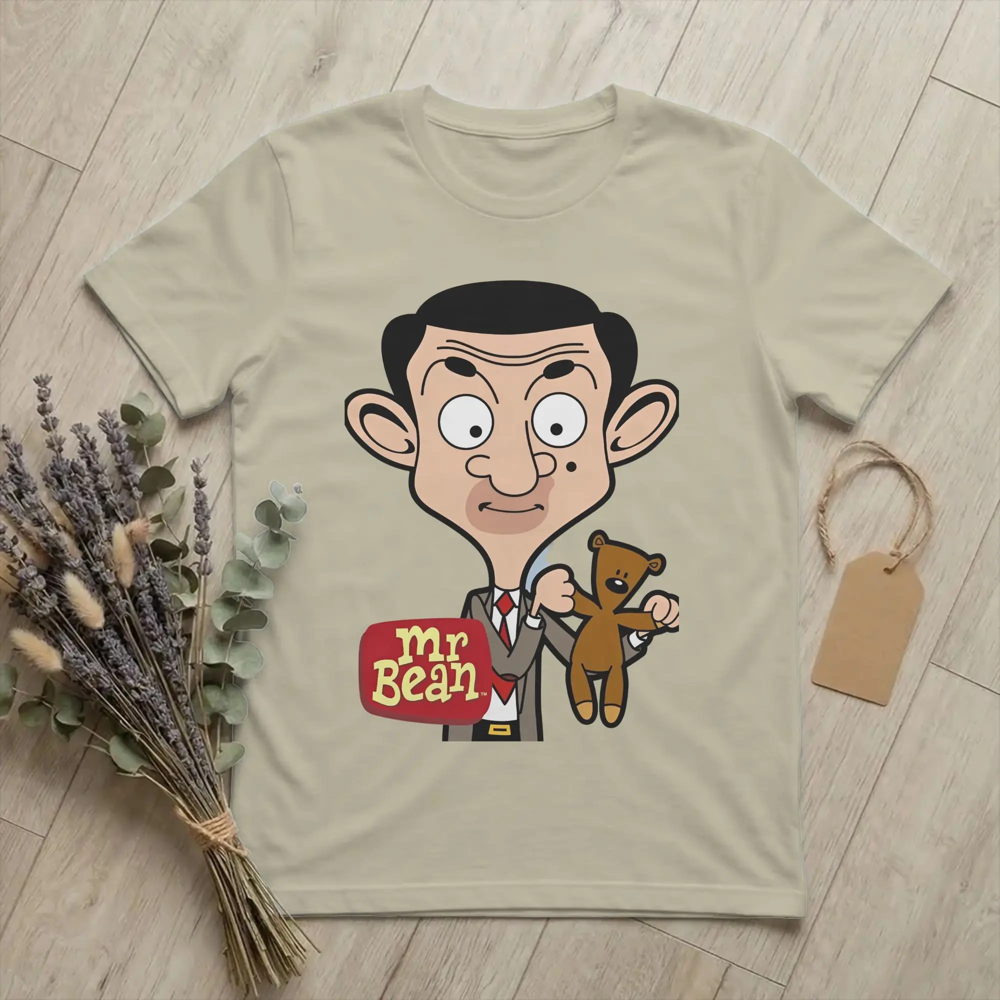 Novelty Funny Mr Beans  Tshirt Men's O-neck Short Sleeve Top Tee  Cotton Summer TopsTops