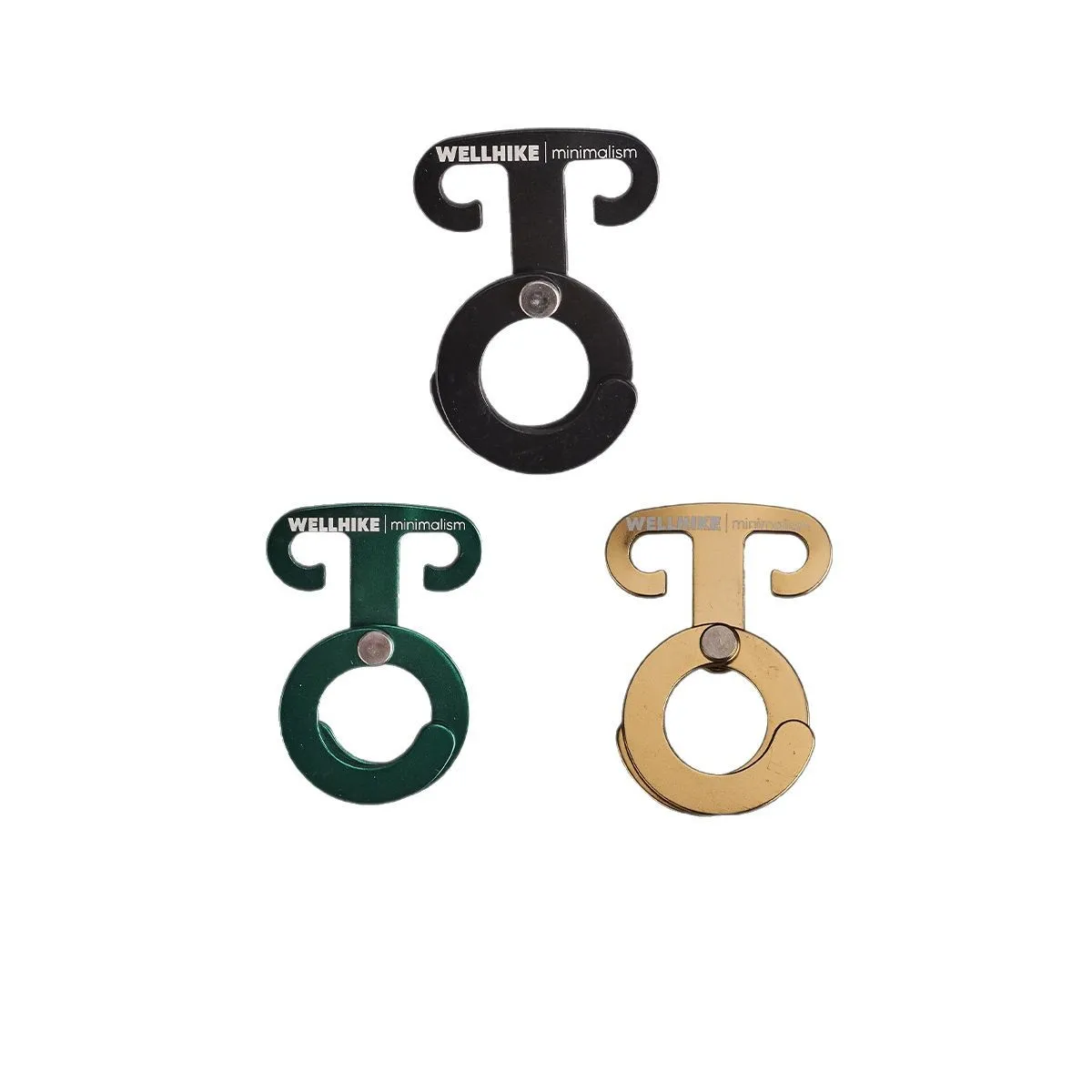 15PCS Outdoor Camping Tent Aluminum Alloy Hook Multi-functional Wind Rope Buckle Self-locking Quick Hanging O-shaped Buckle