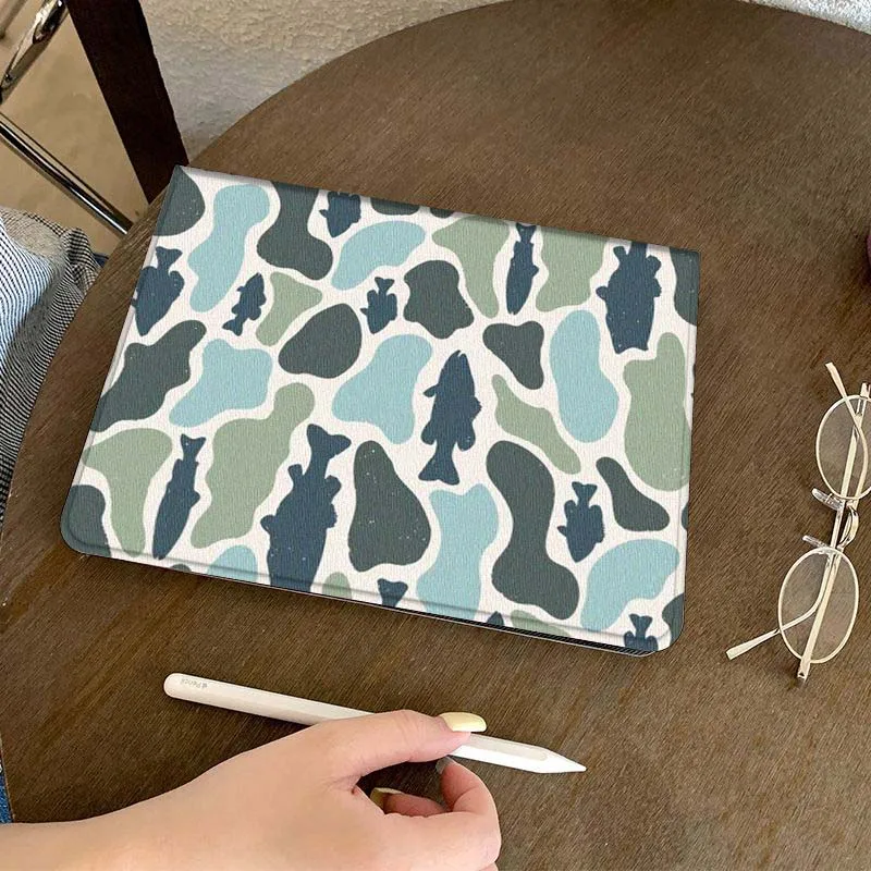 Camouflage Pattern Texture Gift Tablet Case For Samsung Tab Galaxy S6 S11 A A7 A8 A9 A11 10.1 10.4 10.5 Plus Lite