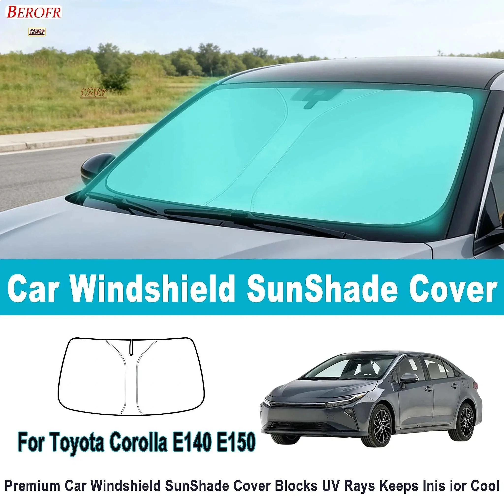 For Toyota Corolla E140 E150 2009-2013 Car Windshield Sunshade Cover Front Window Sun Shade Heat Insulation Auto Accessories