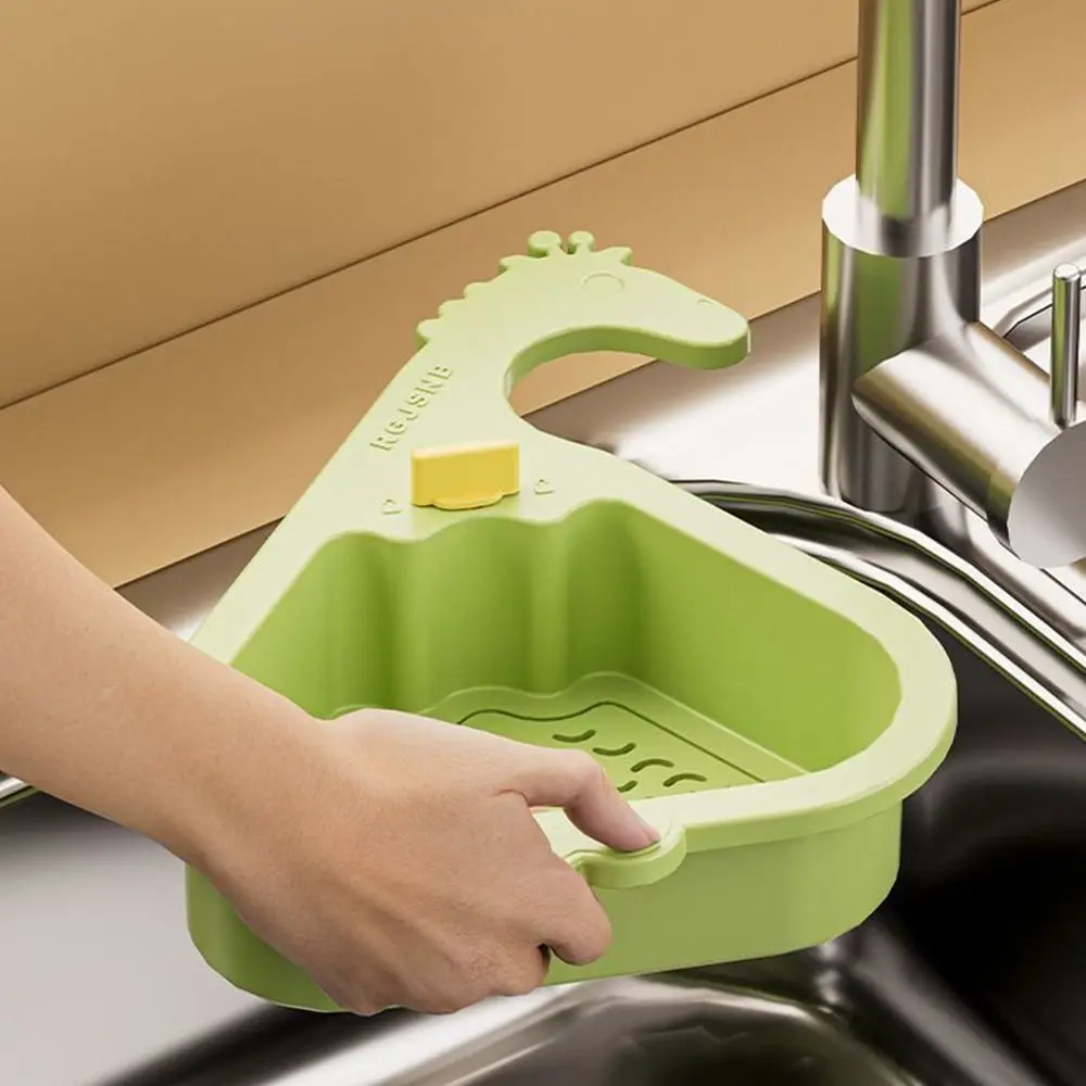 

Multifunctional Sink Hanging Strainer Basket Giraffe Openable Bottom Cover Fruit Clean Filter Rack Kitchen Waste Collector