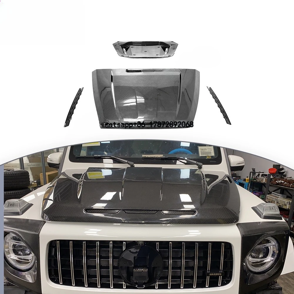 Dry Carbon Material Hood for New G Class W464 G500 G550 G63 Engine Cover Bonnet Hood T Style 2019-2024 Year