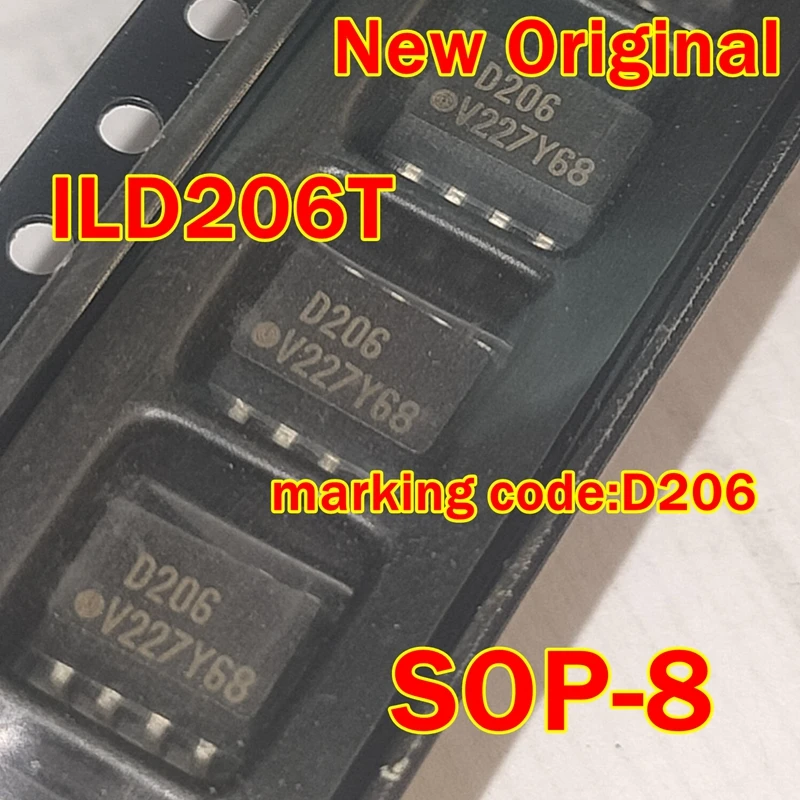 

1pcs to 100pcs ILD206T SOP-8 New Original marking code:D206 Optocoupler, Phototransistor Output, Dual Channel