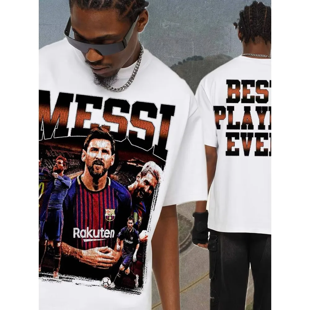 2026 New Trendy Unisex Graphic T-Shirt, Lionel Messi Vintage Collage Front and 