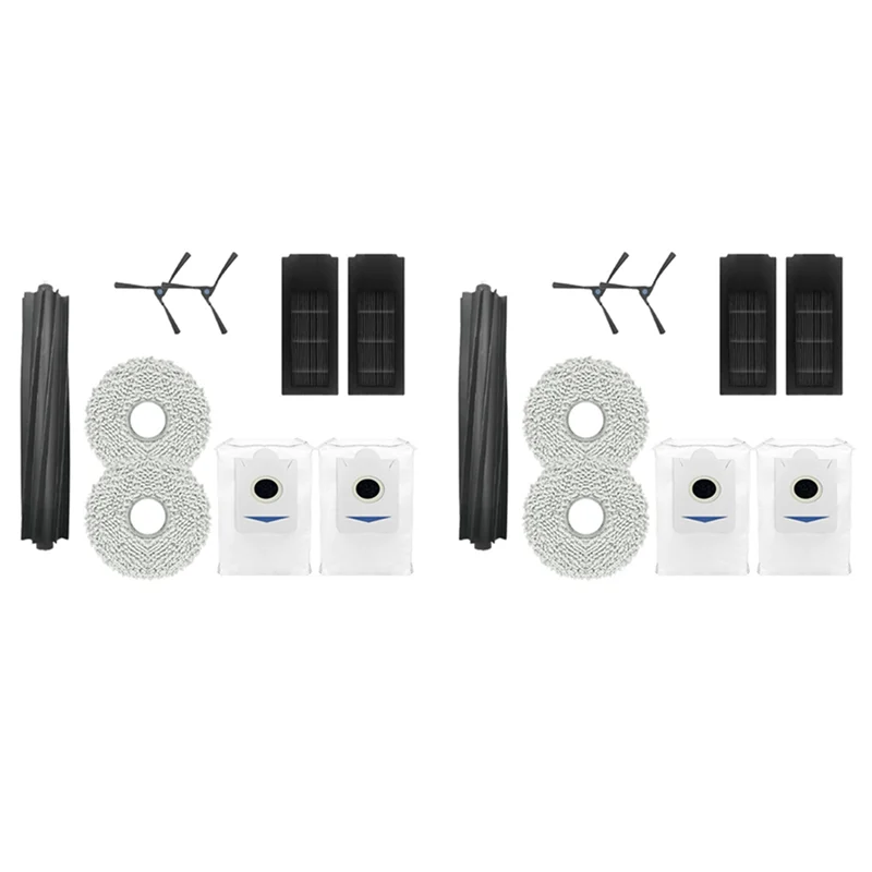 

【Новый пользовательский компонент!】2 комплекта роликовой щетки, фильтр с боковой щеткой для пылесоса ECOVACS DEEBOT X2 PRO, аксессуары для подметальной машины