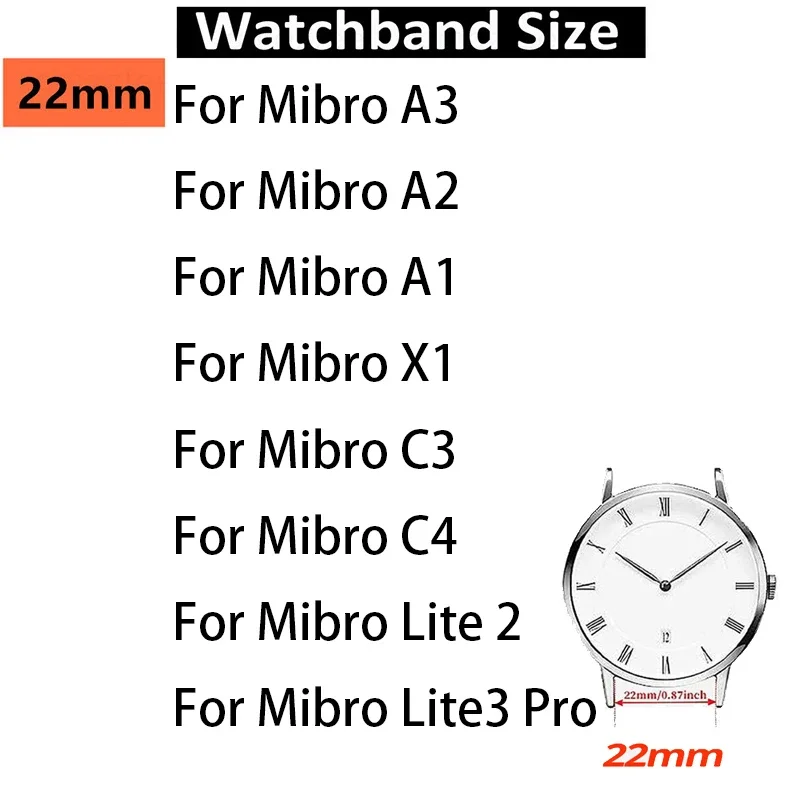 22 ミリメートルスポーツ磁気シリコンブレスレット Mibro 時計 Lite 3 プロスマートウォッチストラップ Mibro 時計 A1 A2 A3/X1/T2/C3/C4 コレア ﻿