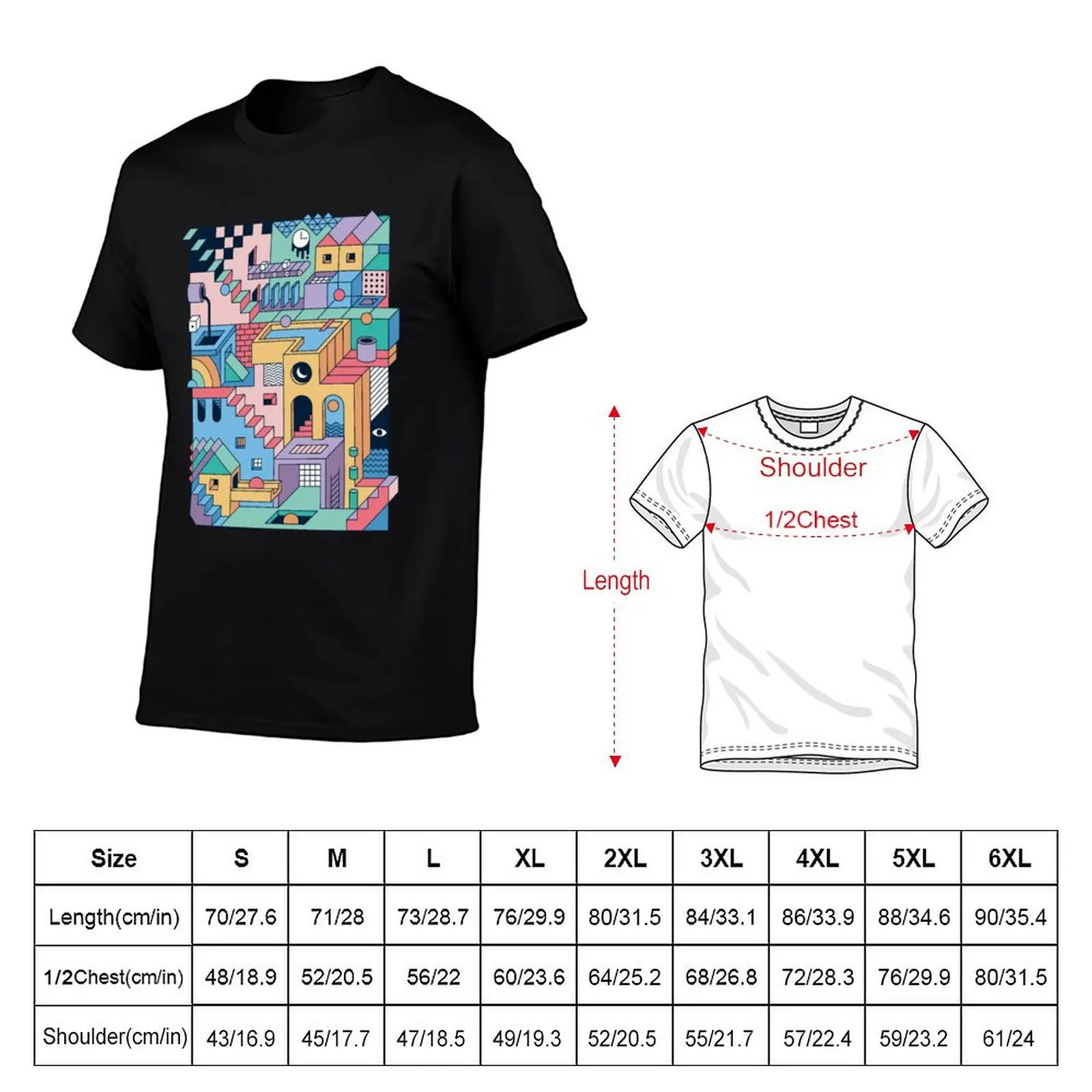 80's Escher Active T-Shirt Casual Everyday Short Sleeve T-Shirt