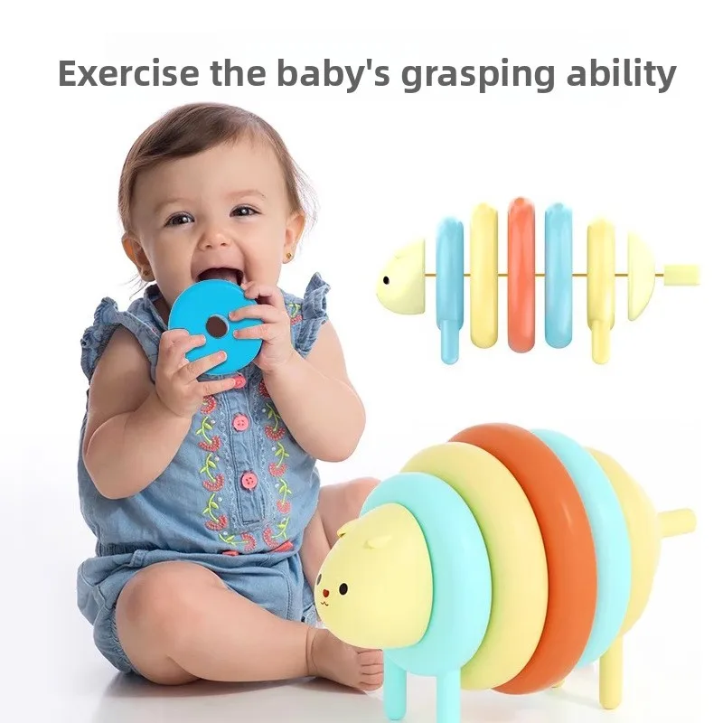 Baby Early Education Toy - Animal Collage Music Toy, Color Matching Puzzle, Rainbow Stacking Ring, Fun Learning, Safe for Babies