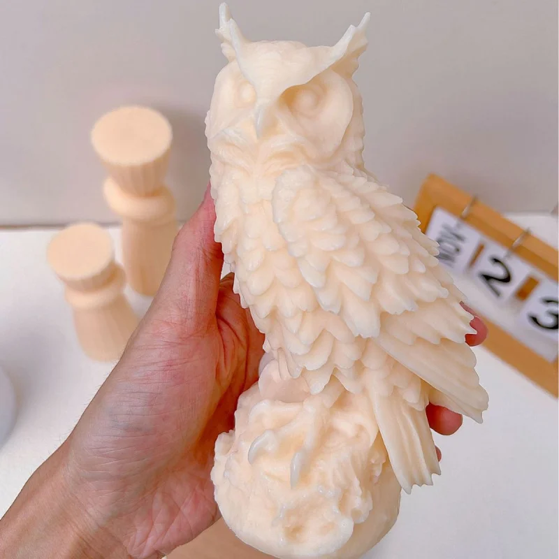 DIY three-dimensional owl mold birds candle silicone mold