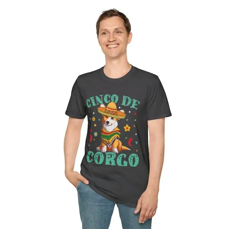 Cinco De Corgo T Shirt Corgi Mayo Dog Soft Style Mexico
