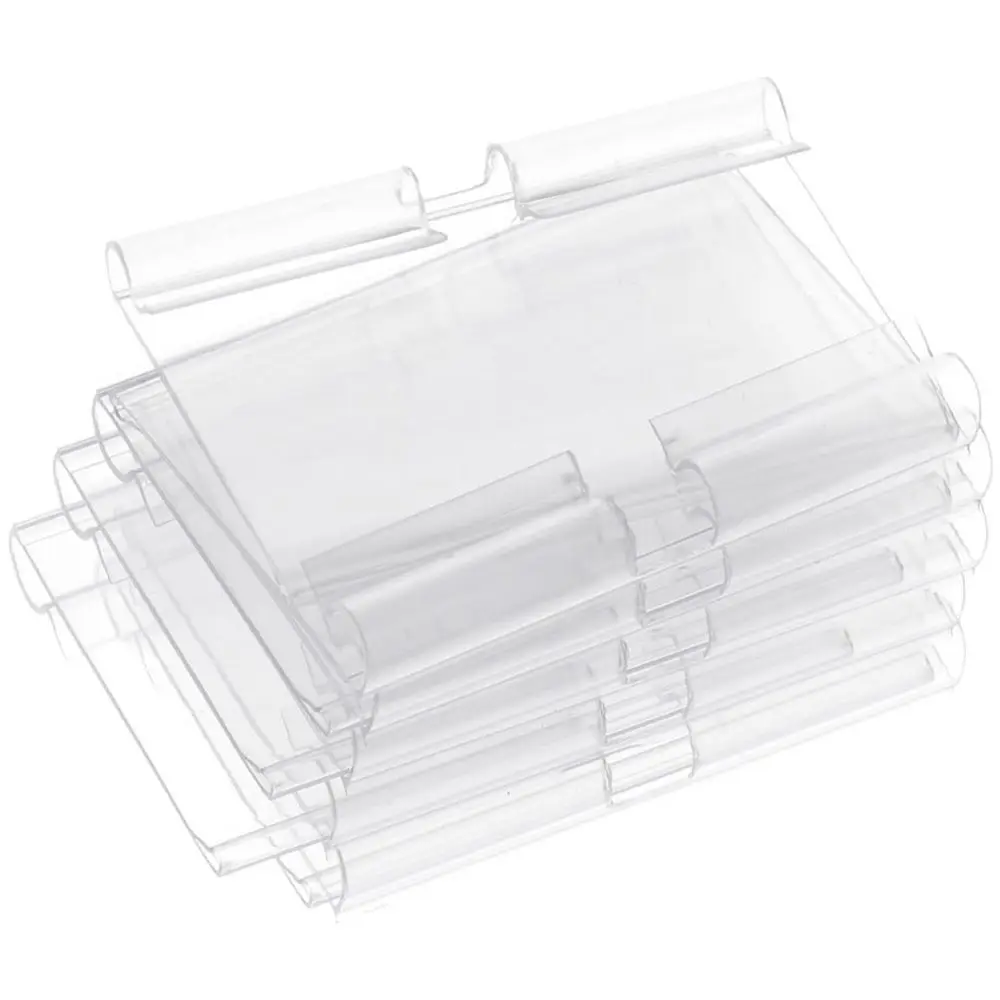 50 шт., прозрачные пластиковые держатели этикеток для проволочной полки, этикетки по розничной цене, корзина, зажимы для этикеток для магазина, магазина, супермаркета