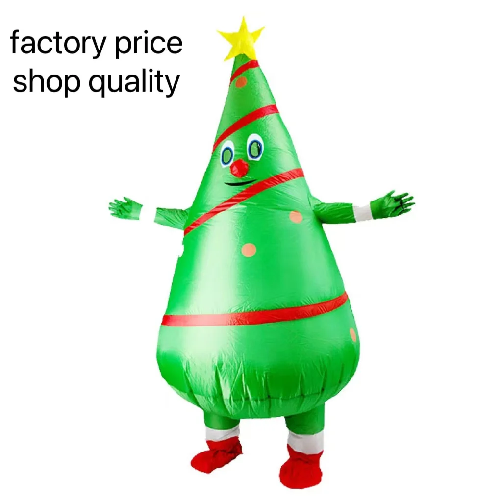 Novelty Inflatable Christmas Tree Decorations Adult Santa Cosplay Costume Home Office Decorations Kids Xmas Gifts Happy New Year