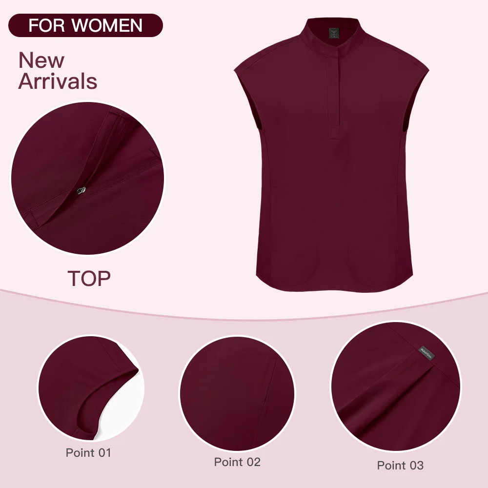 Medical Clothes Women Hospital Scrubs Set Operating Room Nursing Work Wear Doctor Nurse Surgical Accessories Dentistry Uniforms view 3