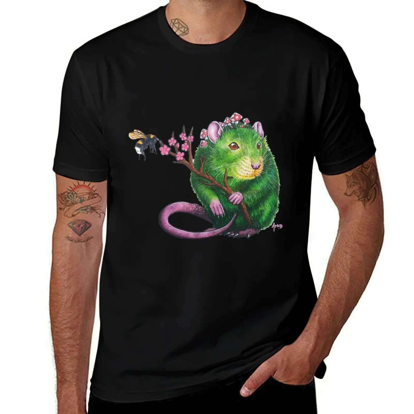 Full of Life' Druid Rat T-Shirt Anti-Wrinkle Short Sleeve T-Shirt