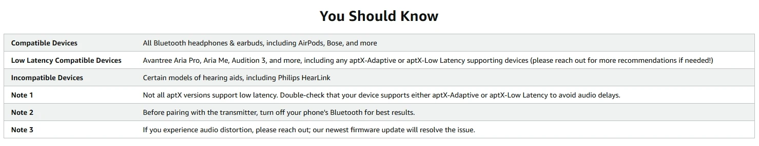 Avantree Audikast Plus- Éetteur Audio Bluetooth 5.3 pour TV avec