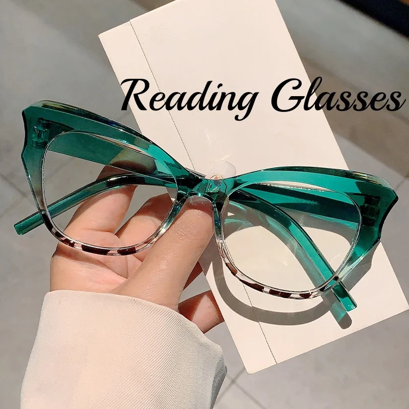 

New Personalized Cat Eye Frame Anti Blue Light Reading Glasses Colorful Fashionable and Versatile Dance Party Presbyopia Glasses