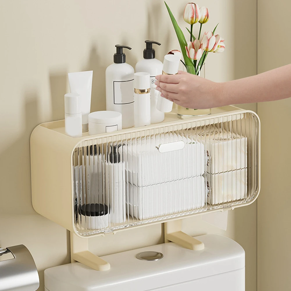 Rectangles Punch-Free Storage Shelf Durable Practical Finishing Box For Bathroom Kitchen